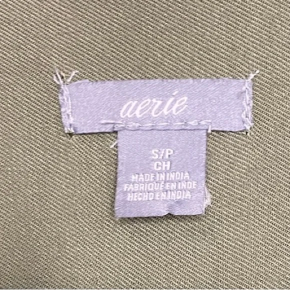 Aerie Olive Green Short Sleeve Utility Romper Small - Picture 5 of 5